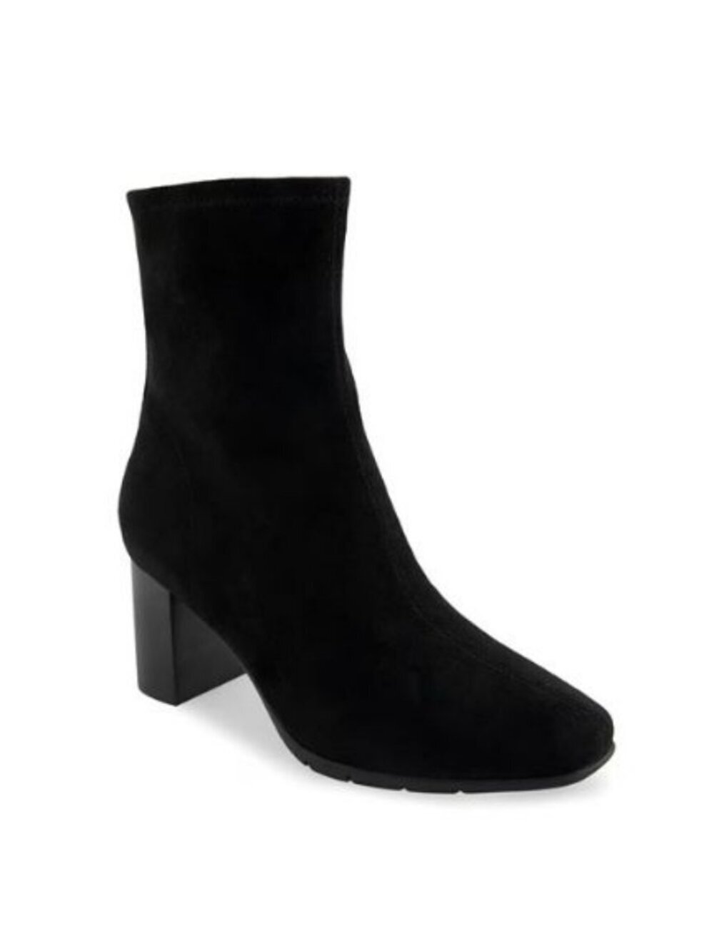 Aerosoles Women's Miley Mid-Calf Black Faux Suede Bootie Size 6.5 (MSRP $119)